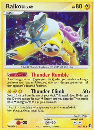 Raikou 16/132 [Reverse Holo] - Secret Wonders (SW) MP