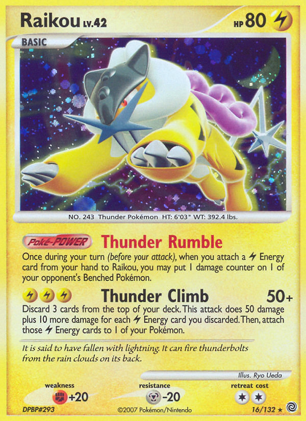 Raikou 16/132 [Reverse Holo] - Secret Wonders (SW) MP
