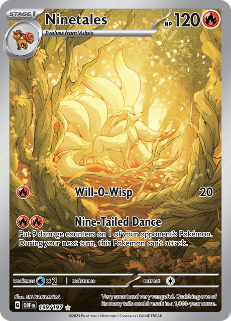 Ninetales 199/197 - Obsidian Flames (OBF) NM