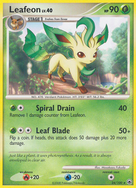 Leafeon 24/100 [Reverse Holo] - Majestic Dawn (MD) MP