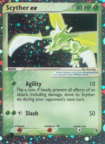 Scyther EX 102/109 - Ruby & Sapphire (RS) LP