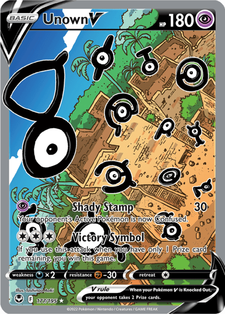 Unown V 177/195 - Silver Tempest (SIT) NM