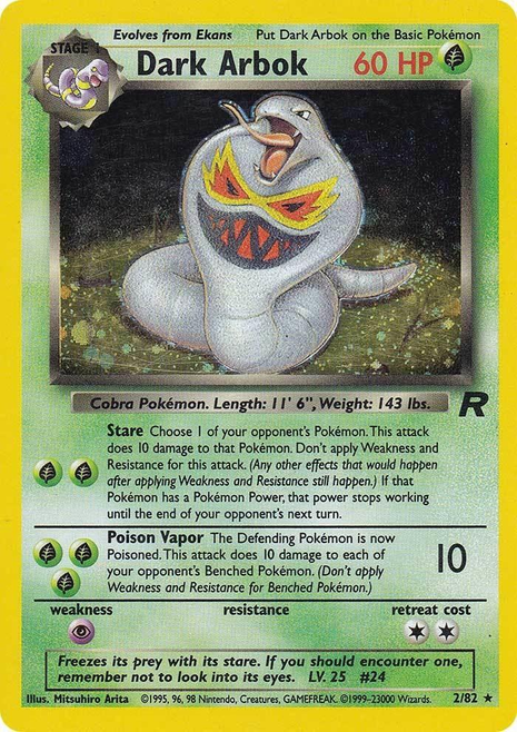 Dark Arbok 2/82 - Team Rocket (TR) MP