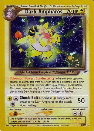Dark Ampharos 1/105 - Neo Destiny (N4) DMG