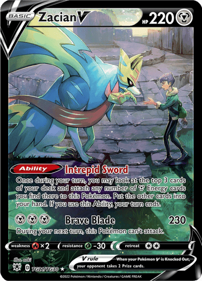 Zacian V tg21/tg30 - Astral Radiance (ASR) NM