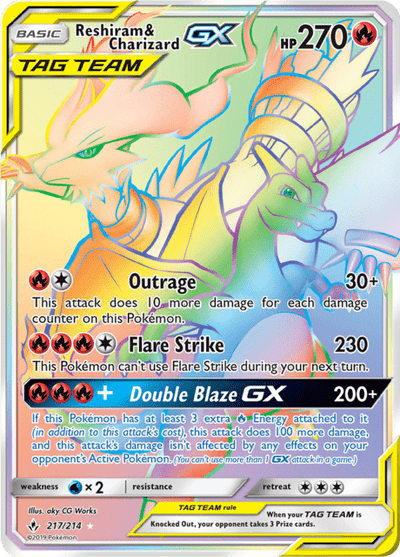 Reshiram & Charizard GX 217/214 - Unbroken Bonds (UNB) HP