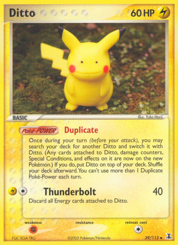 Ditto (Pikachu) 39/113 - Delta Species (DS) HP