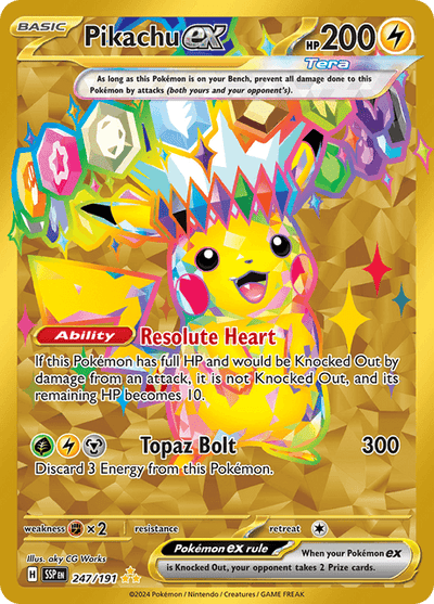 Pikachu ex 247/191 - Surging Sparks (SSP) NM