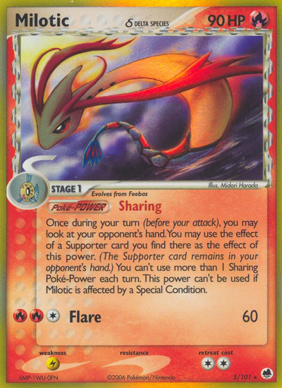 Milotic 5/101 - Dragon Frontiers (DF) HP