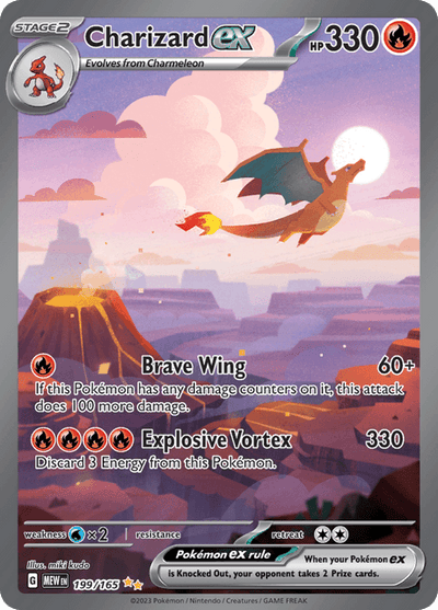 Charizard ex 199/165 - Scarlet & Violet 151 (MEW) NM