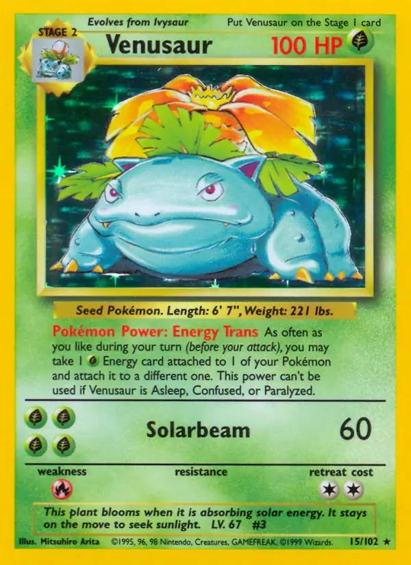 Venusaur 15/102 - Base Set (BS) DMG