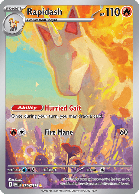 Rapidash 189/182 - Destined Rivals (DRI) NM