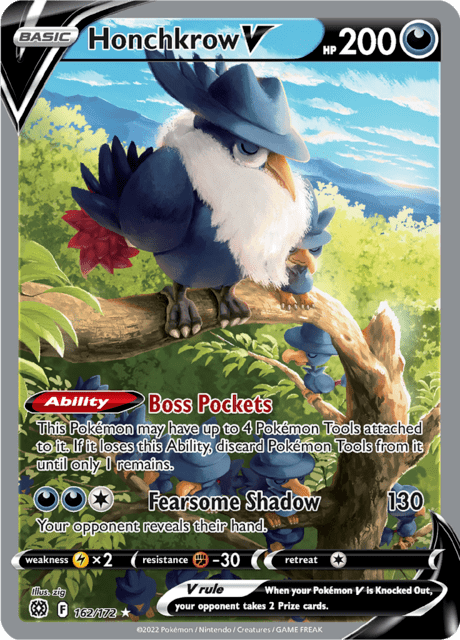Honchkrow V 162/172 - Brilliant Stars (BRS) NM