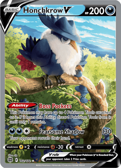 Honchkrow V 162/172 - Brilliant Stars (BRS) NM