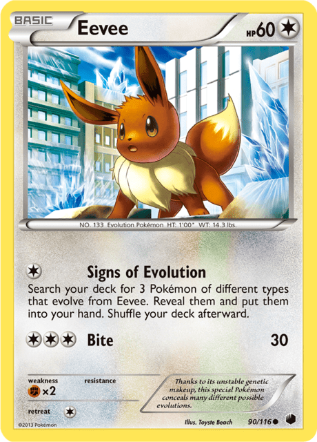 Eevee 90/116 [Reverse Holo] - Plasma Freeze (PLF) MP