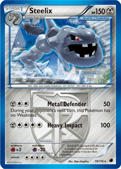 Steelix 79/116 [Reverse Holo] - Plasma Freeze (PLF) LP