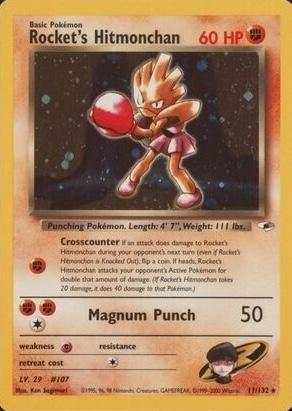 Rocket's Hitmonchan 11/132 - Gym Heroes (G1) HP