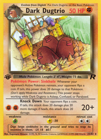 Dark Dugtrio 23/82 [1st Edition] - Team Rocket (TR) NM