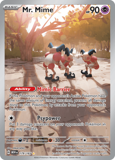 Mr. Mime 179/165 - Scarlet & Violet 151 (MEW) NM