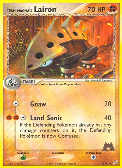 Lairon 36/95 [Reverse Holo] - Team Magma & Team Aqua (MA) NM