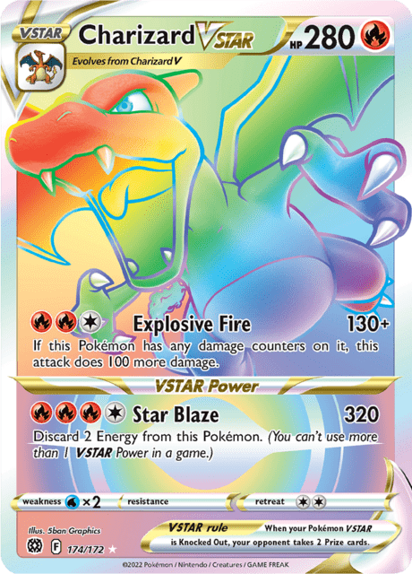 Charizard VSTAR 174/172 - Brilliant Stars (BRS) NM