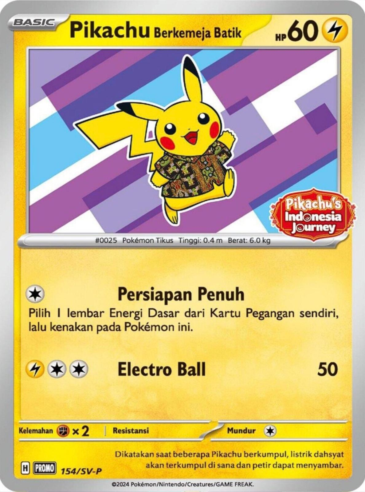 Pikachu Berkemeja Batik 154/sv-p/ - Promo NM