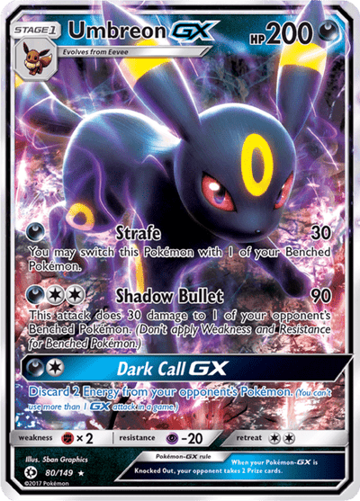 Umbreon GX 80/149 - Sun & Moon (SUM) NM