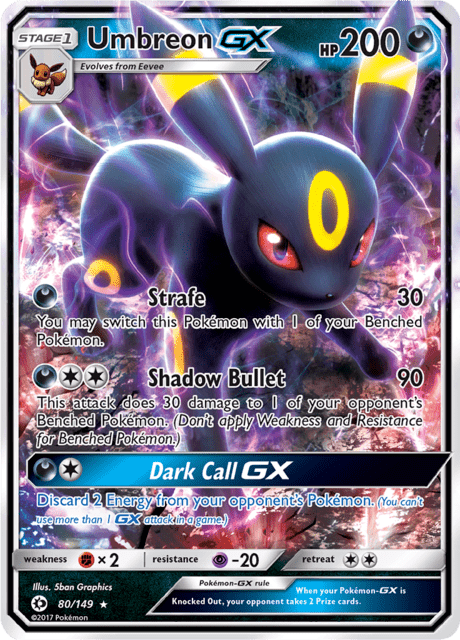 Umbreon GX 80/149 - Sun & Moon (SUM) NM