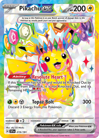 Pikachu ex 219/191 - Surging Sparks (SSP) NM
