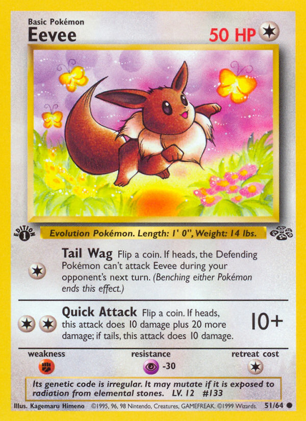 Eevee 51/64 [1st Edition] - Jungle (JU) NM