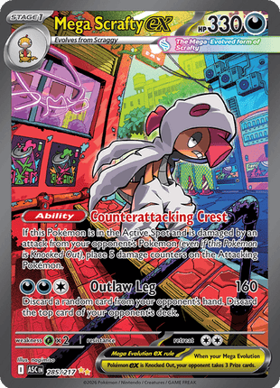 Mega Scrafty Ex 285/217 - Ascended Heroes (ASC) NM