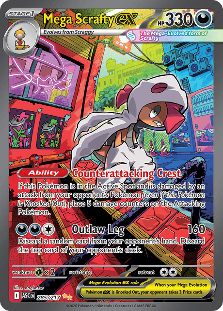 Mega Scrafty Ex 285/217 - Ascended Heroes (ASC) NM