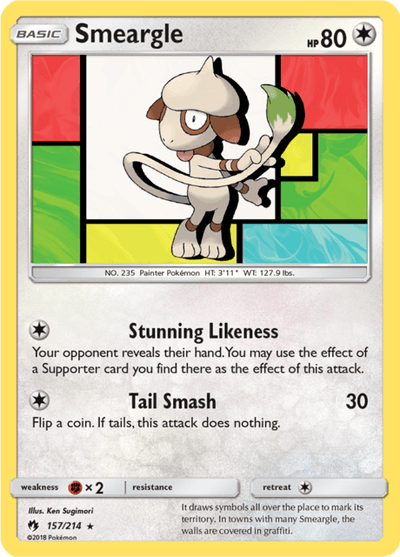 Smeargle 157/214 [Reverse Holo] - Lost Thunder (LOT) NM