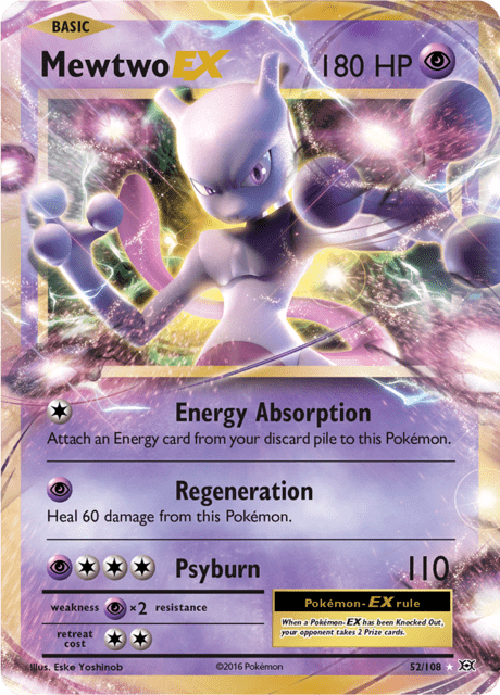 Mewtwo EX 52/108 - Evolutions (EVO) NM