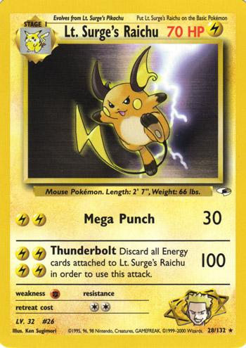 Lt. Surge's Raichu 28/132 - Gym Heroes (G1) MP