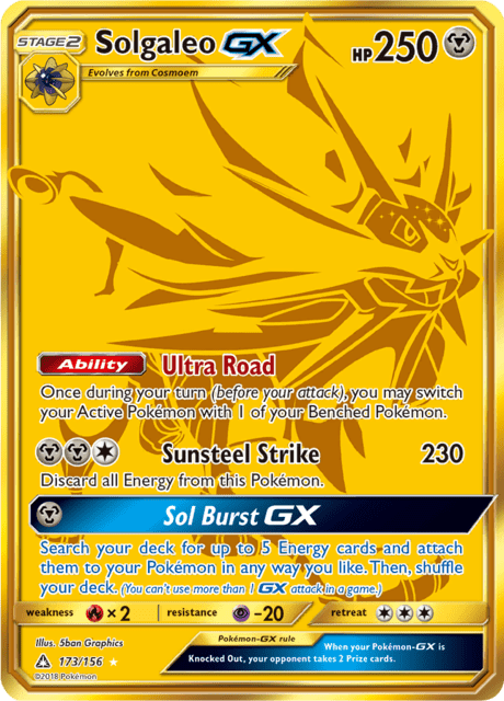 Solgaleo GX 173/156 - Ultra Prism (UPR) NM
