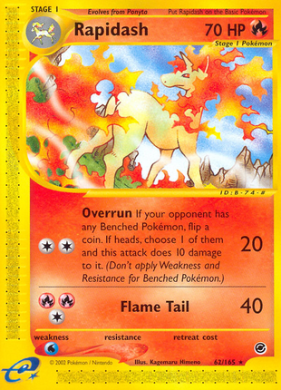 Rapidash 62/165 - Expedition (EX) PSA 9