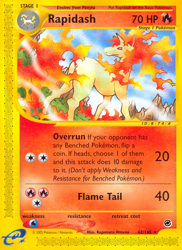 Rapidash 62/165 - Expedition (EX) PSA 9