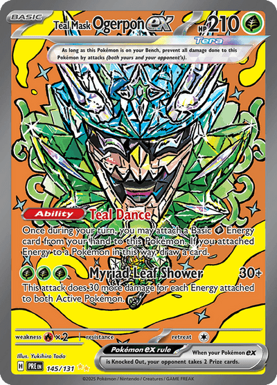 Teal Mask Ogerpon ex 145/131 - Prismatic Evolutions (PRE) NM