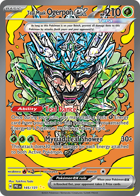 Teal Mask Ogerpon ex 145/131 - Prismatic Evolutions (PRE) NM