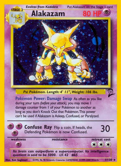 Alakazam 1/130 - Base Set 2 (B2) HP