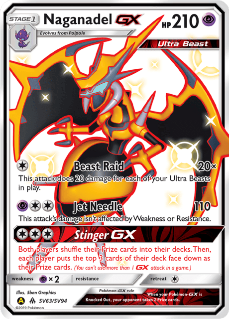 Naganadel GX sv63/sv94 - Hidden Fates (HIF) NM