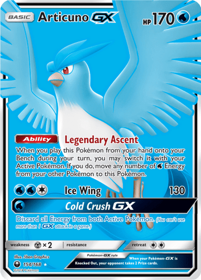 Articuno GX 154/168 - Celestial Storm (CES) NM