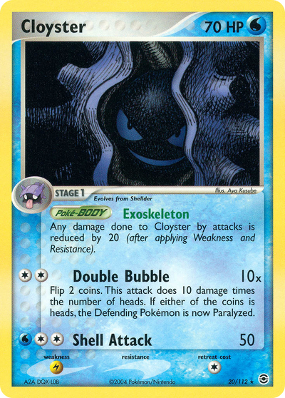Cloyster 20/112 [Reverse Holo] - Fire Red & Leaf Green (RG) MP