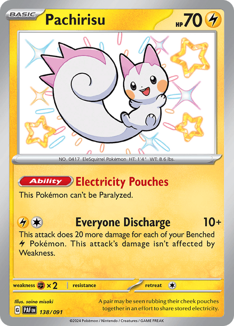 Pachirisu 138/91 - Paldean Fates (PAF) NM
