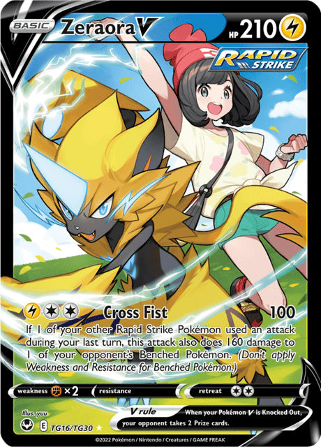 Zeraora V tg16/tg30 - Silver Tempest (SIT) NM