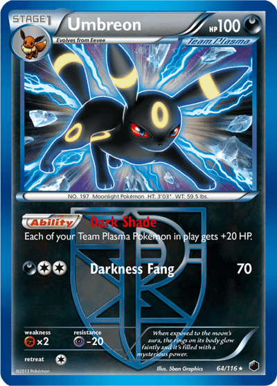 Umbreon 64/116 [Non-Holo] - Plasma Freeze (PLF) LP