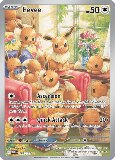 Eevee 188/167 - Twilight Masquerade (TWM) NM