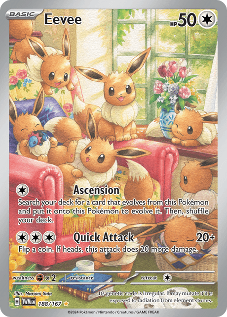Eevee 188/167 - Twilight Masquerade (TWM) NM