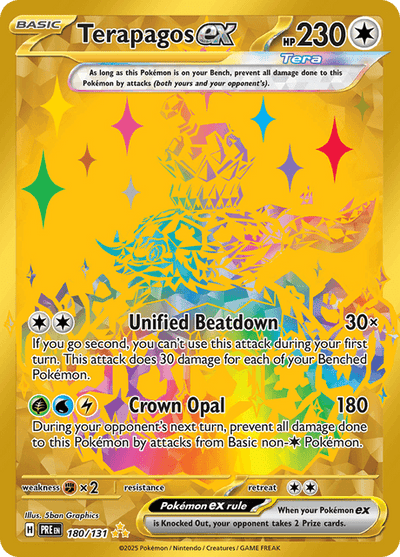 Terapagos ex 180/131 - Prismatic Evolutions (PRE) NM